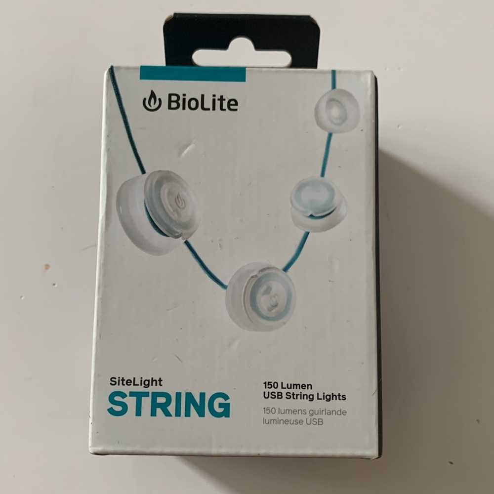 BioLite sitelight string 150 lumen USB string lights